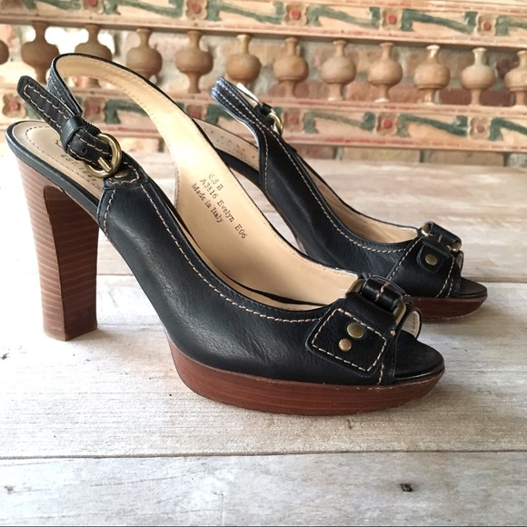 Evelyn Coach Slingback Heels 6.5 - Picture 2 of 9